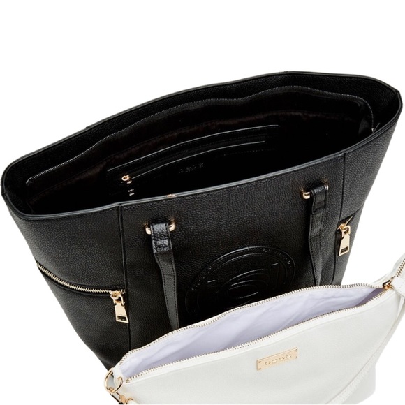 BEBE • Black Rumi Tote Bag Shoulder Purse - Picture 5 of 5